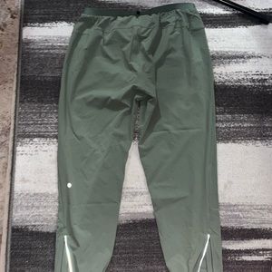 Army Green Lululemon windbreaker joggers